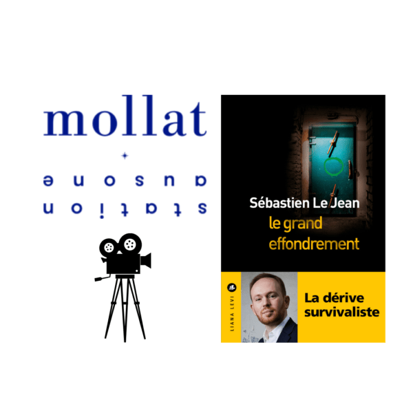 Le Grand Effondrement présenté par Sébastien Le Jean devant la caméra de la librairie Mollat